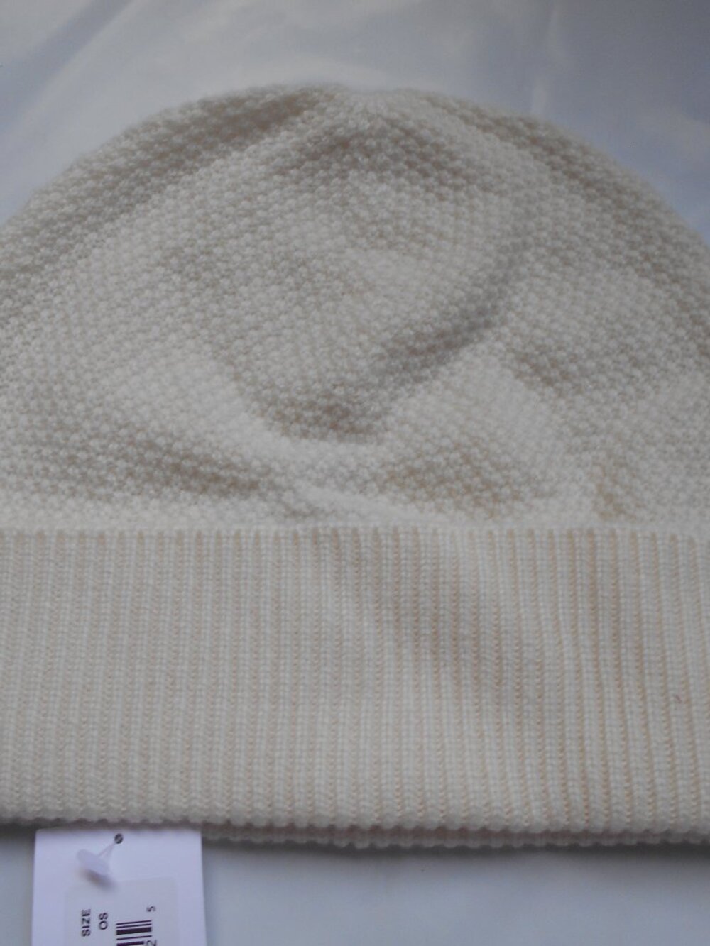 NWT Phenix Moss Stitch 100% Cashmere BEANIE Hat Women's Light Ivory, One Size